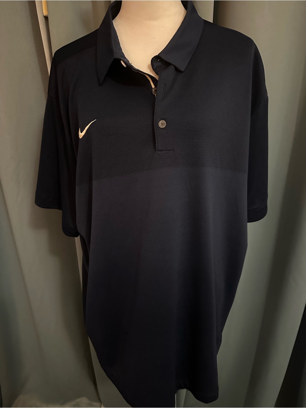 Nike Dri-FIT Polo Shirt Men's XXL Navy Blue Performance Golf Athletic SS